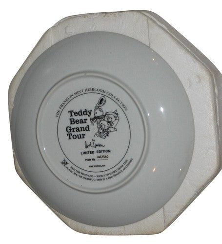 Franklin Mint Carol Lawson Teddy Bear Grand Tour Collector Plate HA9148