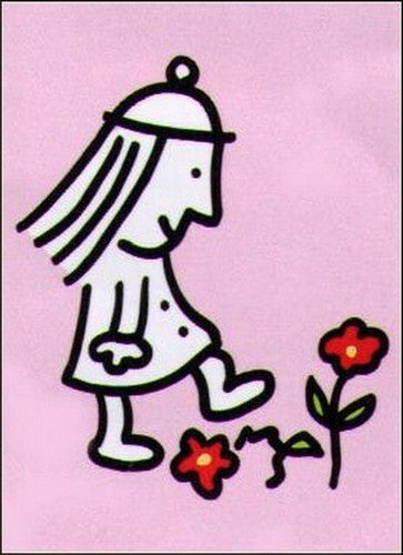 Just Plain Mean Stepping on Flowers Magnet BM77