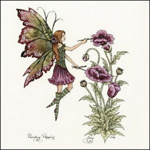 Amy Brown Poppies Button B-1362