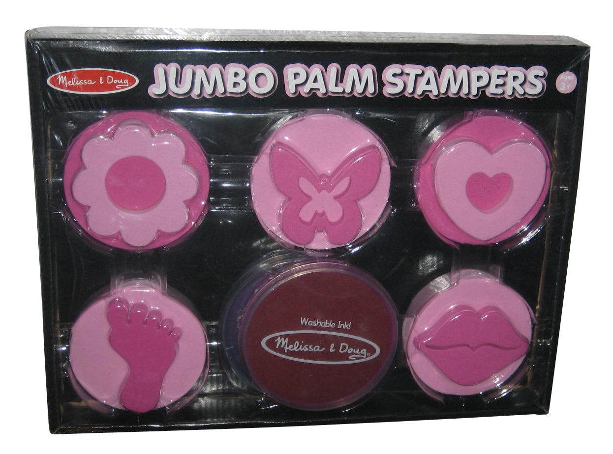 Melissa and Doug Jumbo Stamp & Ink Pad Pink Palm Stampers Toy Set