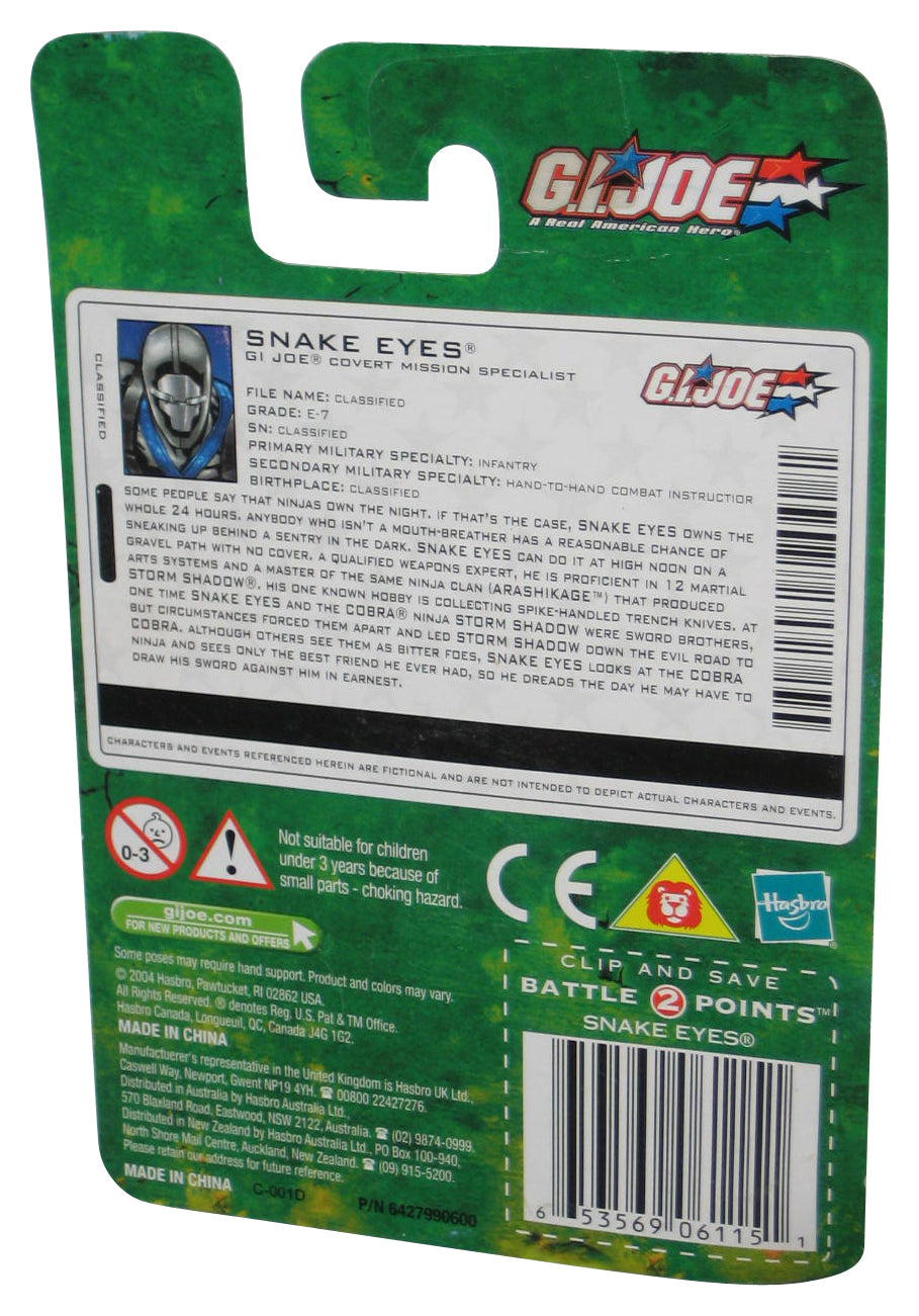 GI Joe Valor vs Venom (2004) Hasbro Snake Eyes Covert Mission Specialist 3.75 Inch Figure