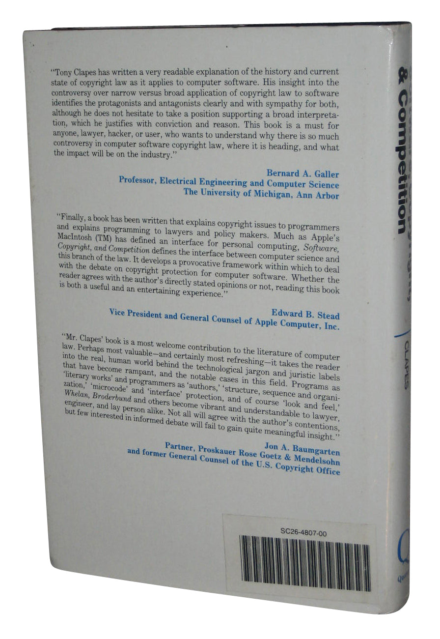 Software Copyright and Competition Hardcover Book - (Look and Feel of The Law)