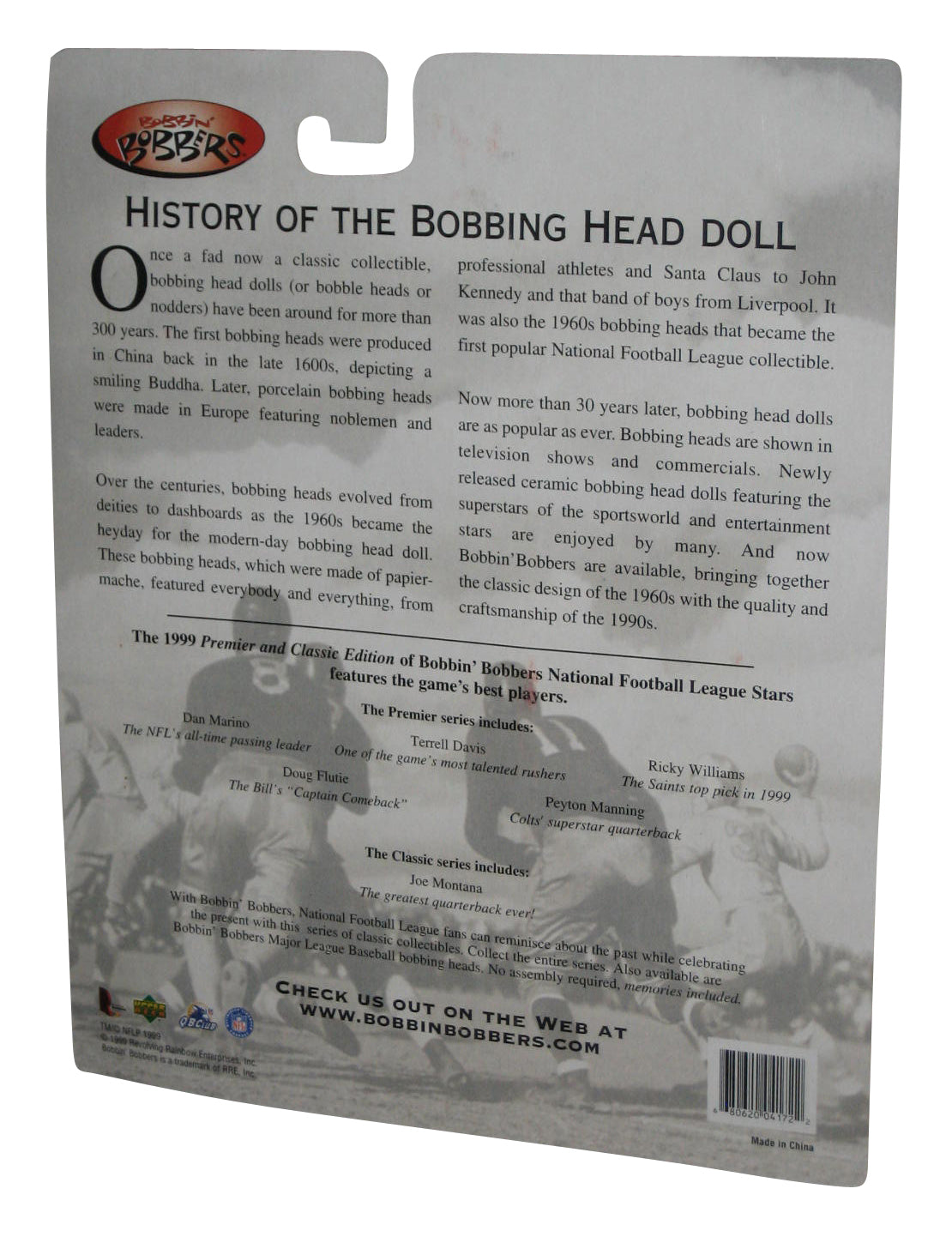 NFL Football Terrell Davis (1999) Premier Upper Deck Bobbin Bobbers Figure