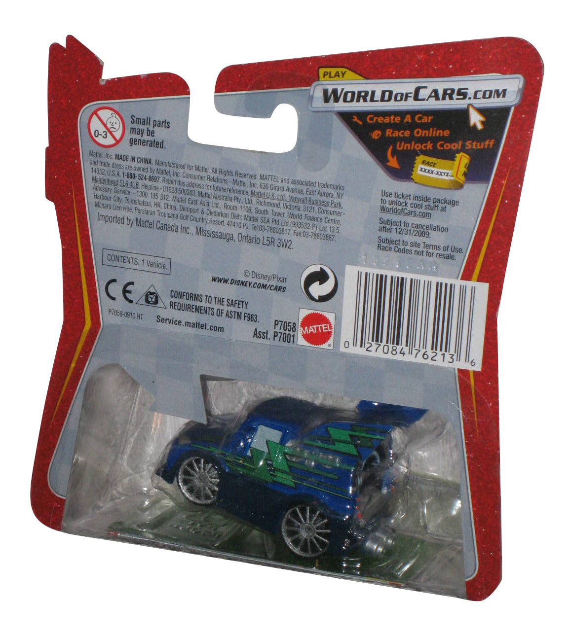 Disney Pixar World of Cars Movie Look My Eyes Change DJ #52 Toy Car -