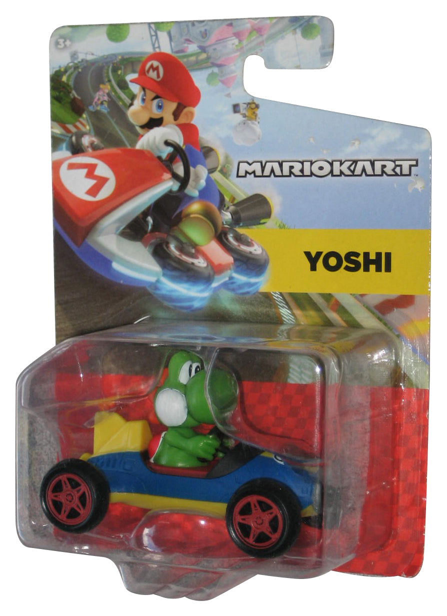 World of Nintendo Super Mario Kart 8 Green Yoshi (2021) Jakks Pacific Blue Toy Car