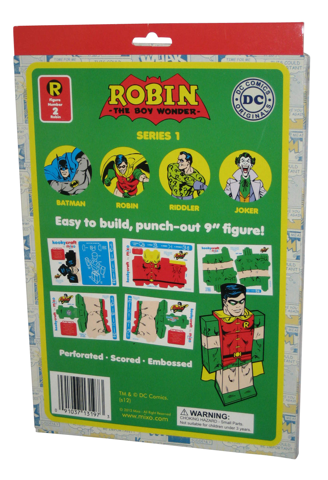 DC Superheroes Batman Robin Mixo Kooky Craft 9" Embossed Figure Kit