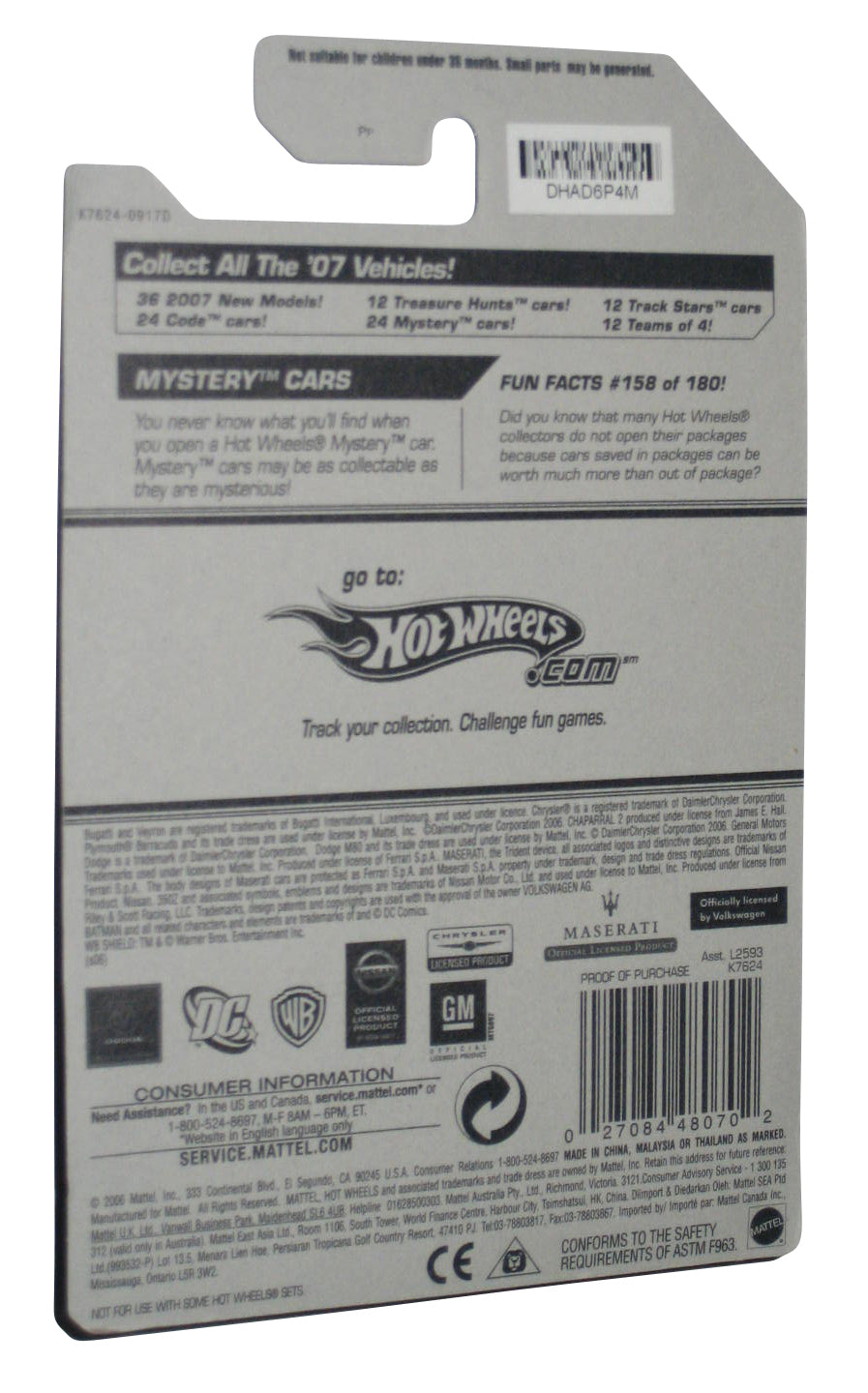 Hot Wheels Mystery Blind (2006) Mattel Toy Car - (1 Random Car Inside)