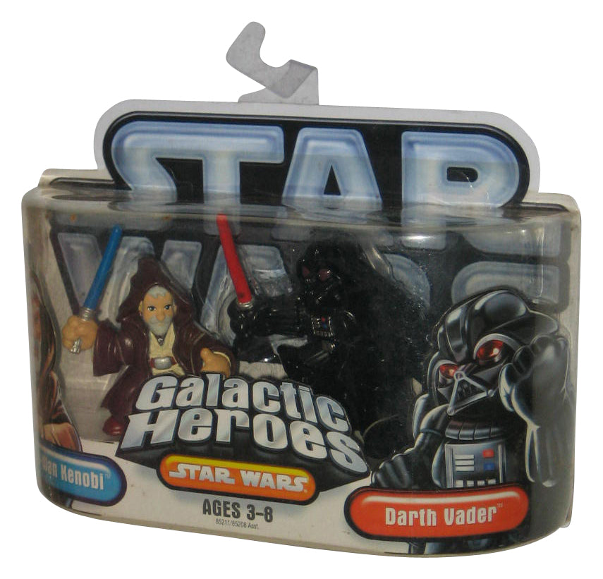 Star Wars Galactic Heroes (2005) Hasbro Obi-Wan Kenobi & Darth Vader Figure Set
