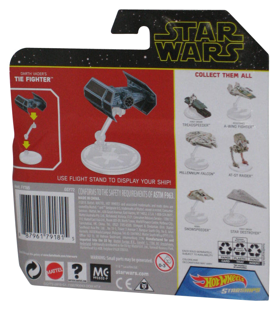 Star Wars Darth Vader's TIE Fighter (2018) Hot Wheels Starships Vehicle