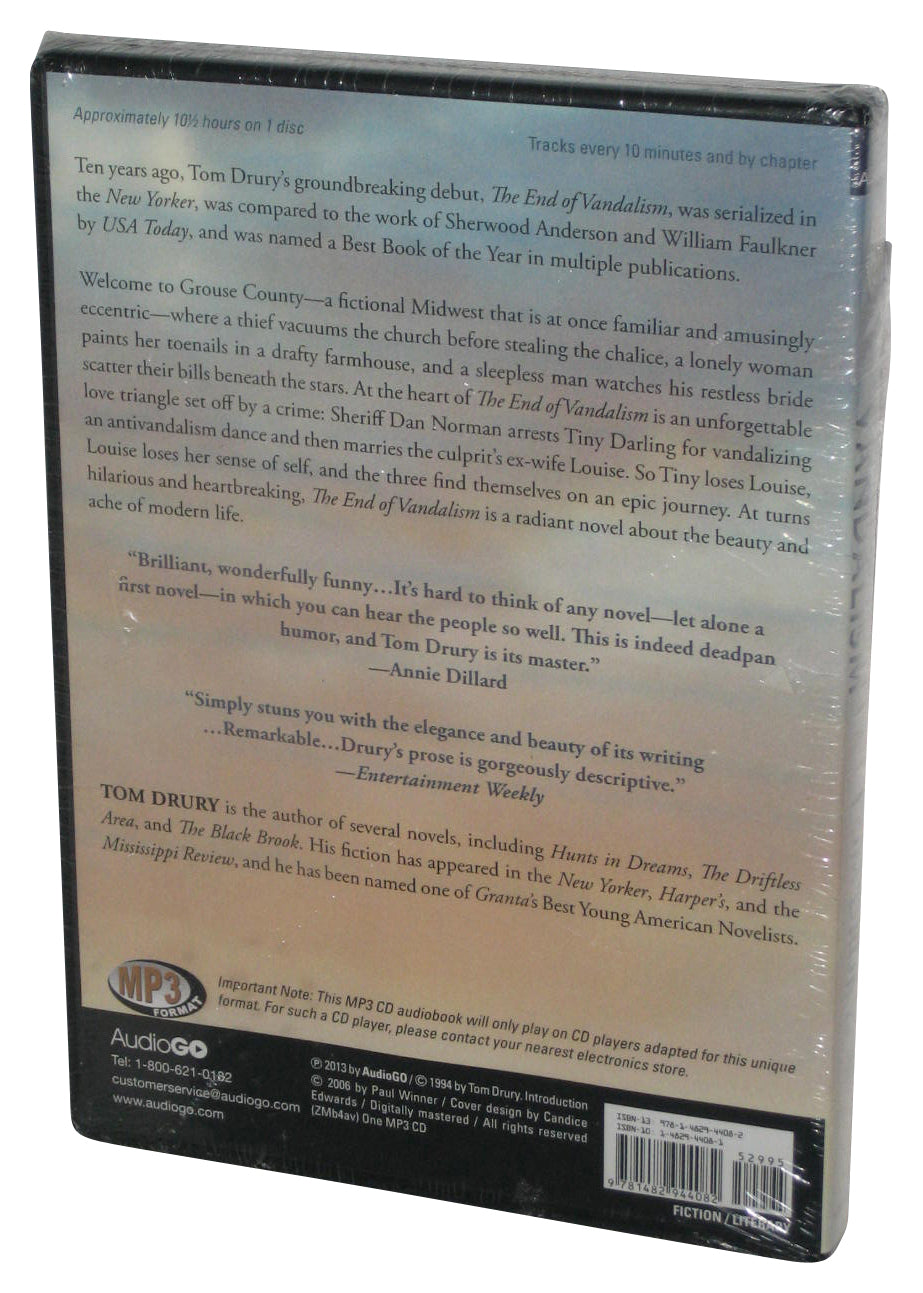 The End of Vandalism (2013) Unabridged MP3 CD - (Tom Drury)