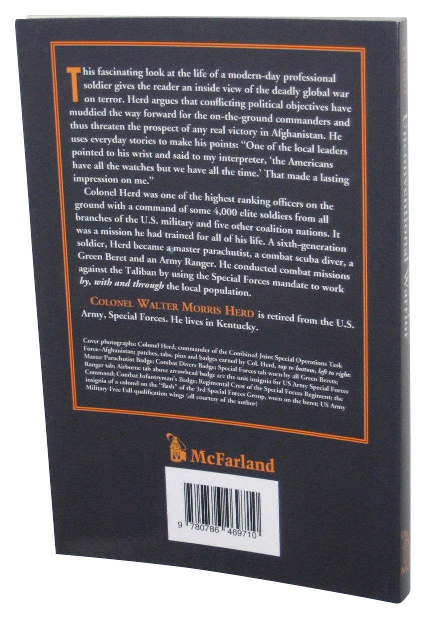 Unconventional Warrior (2013) Paperback Book - (Memoir of a Special Operations Commander in Afghanistan)
