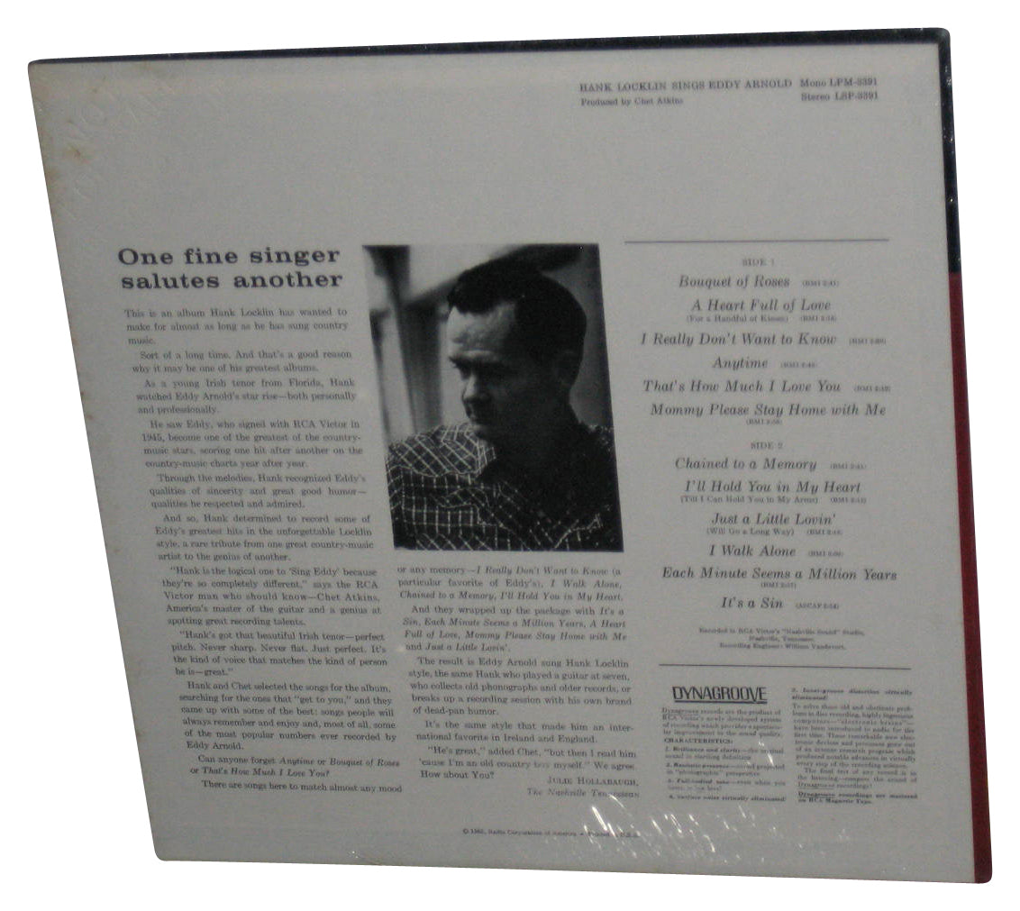 Hank Locklin Sings Eddy Arnold (1965) LP Vinyl Record