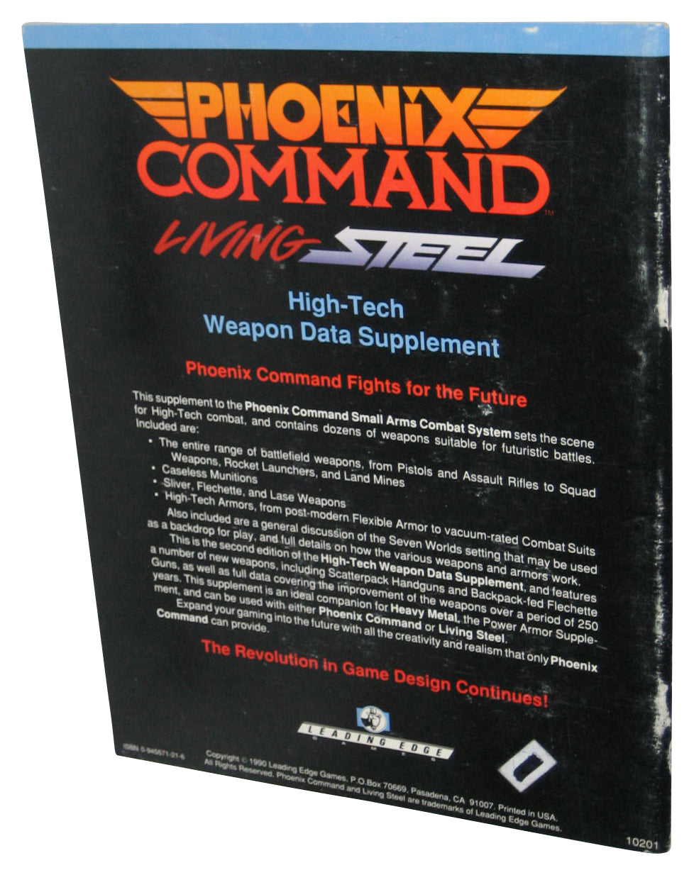 Phoenix Command High-Tech Weapon Data Supplement (1988) Paperback Book