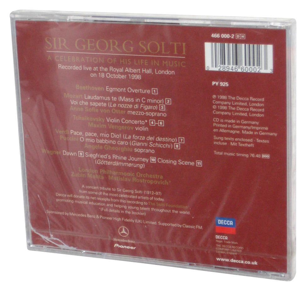 Sir Georg Solti: Celebration (1998) Decca Audio Music CD - (Cracked Jewel Case)