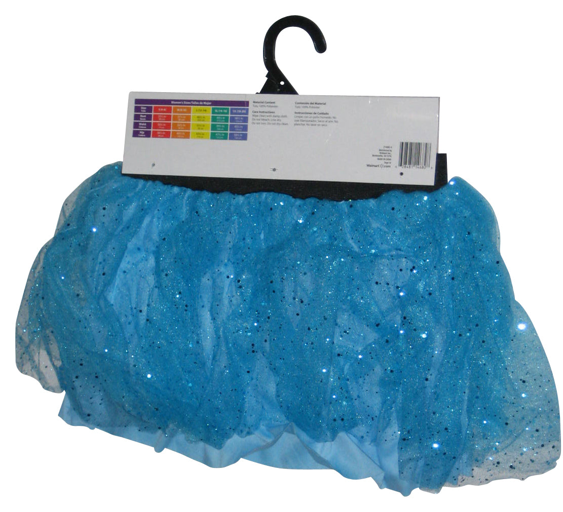 Halloween Teal Blue Sparkle Glitter Tutu Skirt Dress - (Size Woman's Small/Medium)