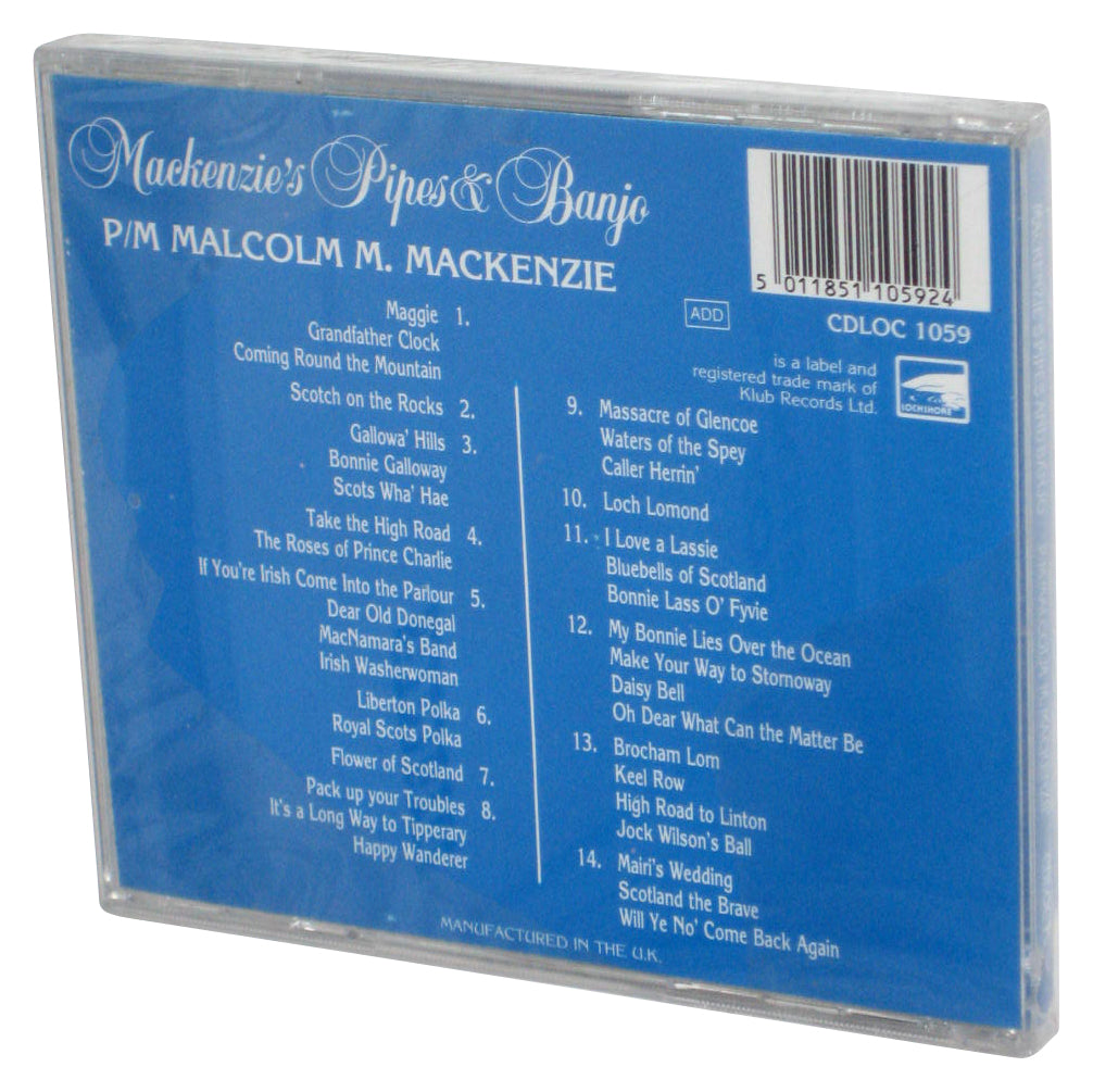P/M Malcolm M. Mackenzie's Pipes & Banjo Audio Music CD - (Damaged Jewel Case)