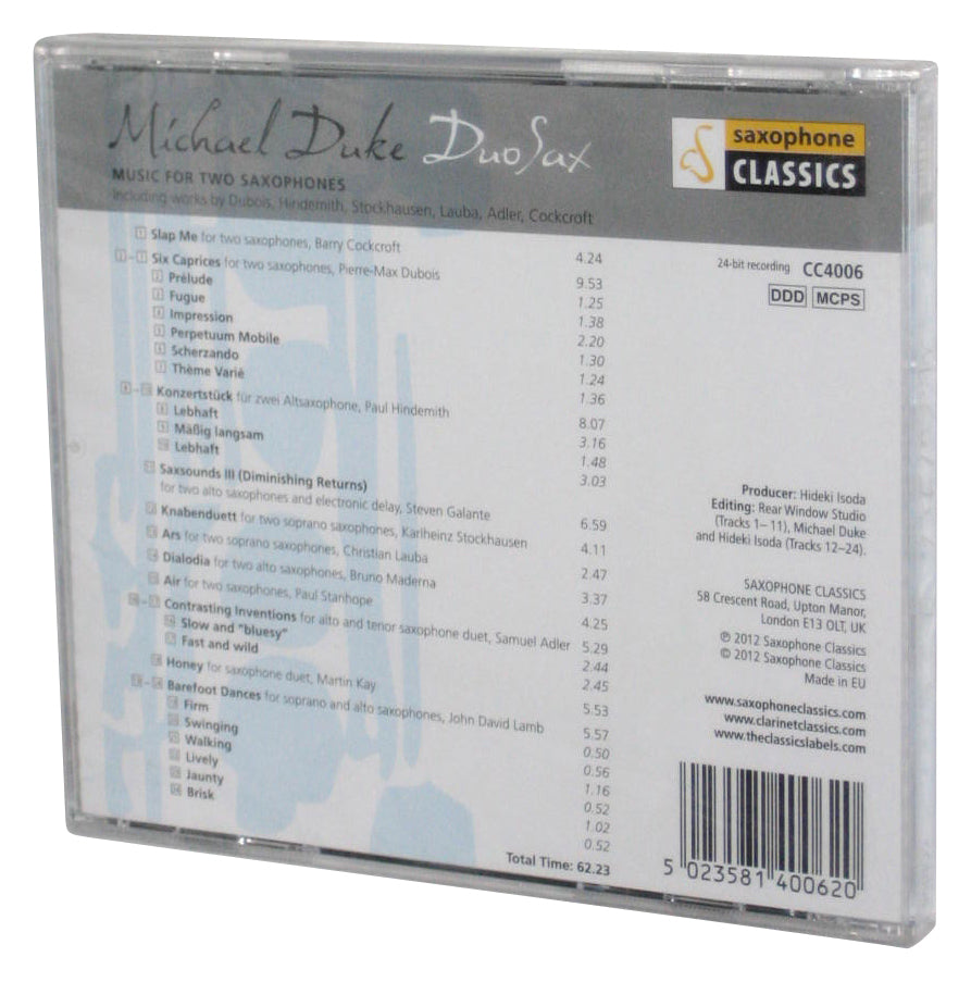 Duo Sax: Music For Two Saxaphones (2012) Audio Music CD