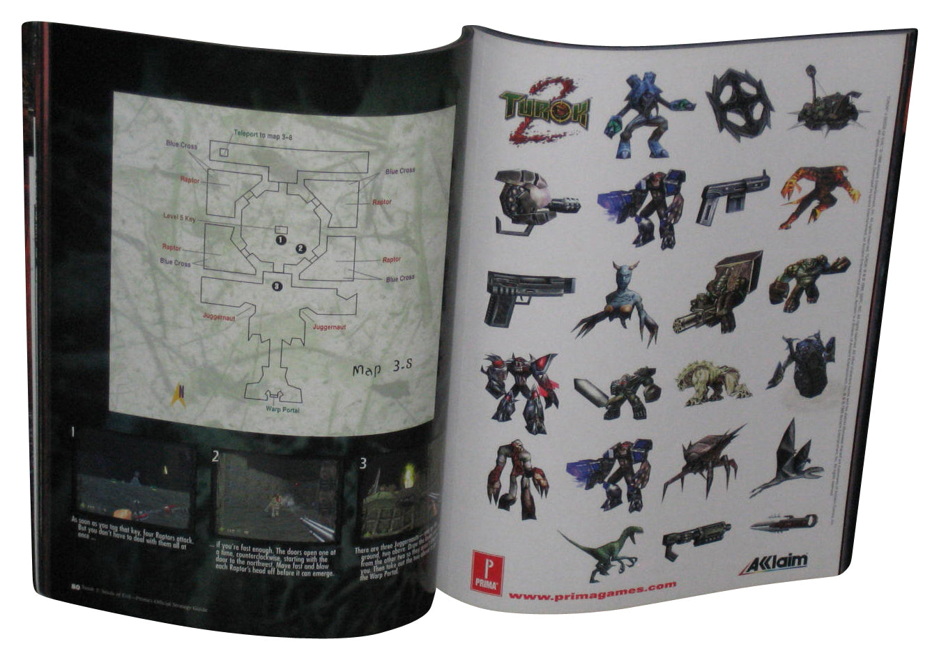 Turok 2 Seeds of Evil Prima Games Official Strategy Guide Book w/ Sticker Sheet