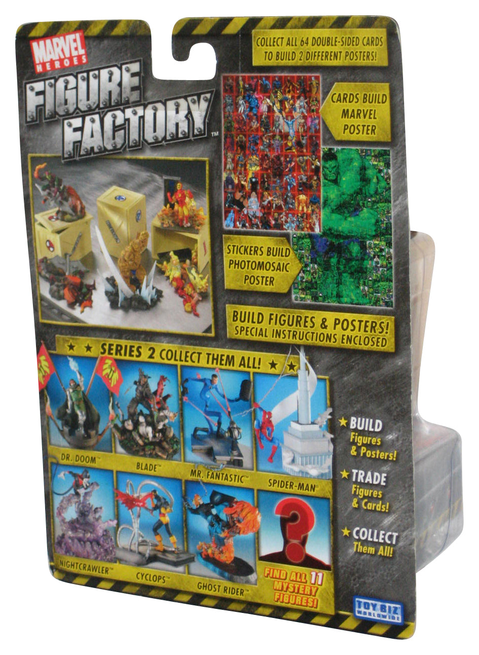 Marvel Build Figure Factory (2005) Toy Biz Series 2 Spider-Man with Crate & Cards