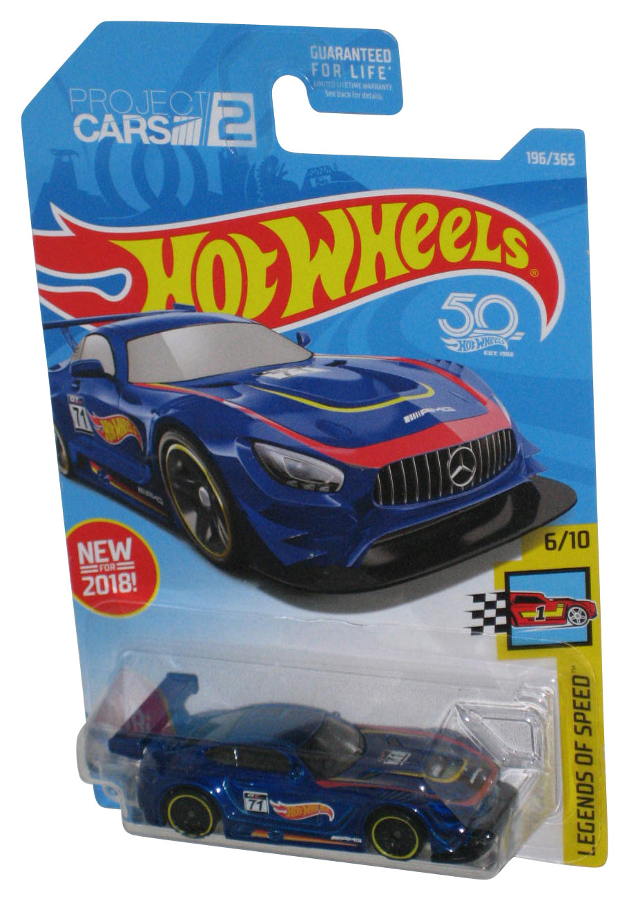 Hot Wheels Project 2 (2018) Blue '16 Mercedes-AMG GT3 Legends of Speed Car 196/365