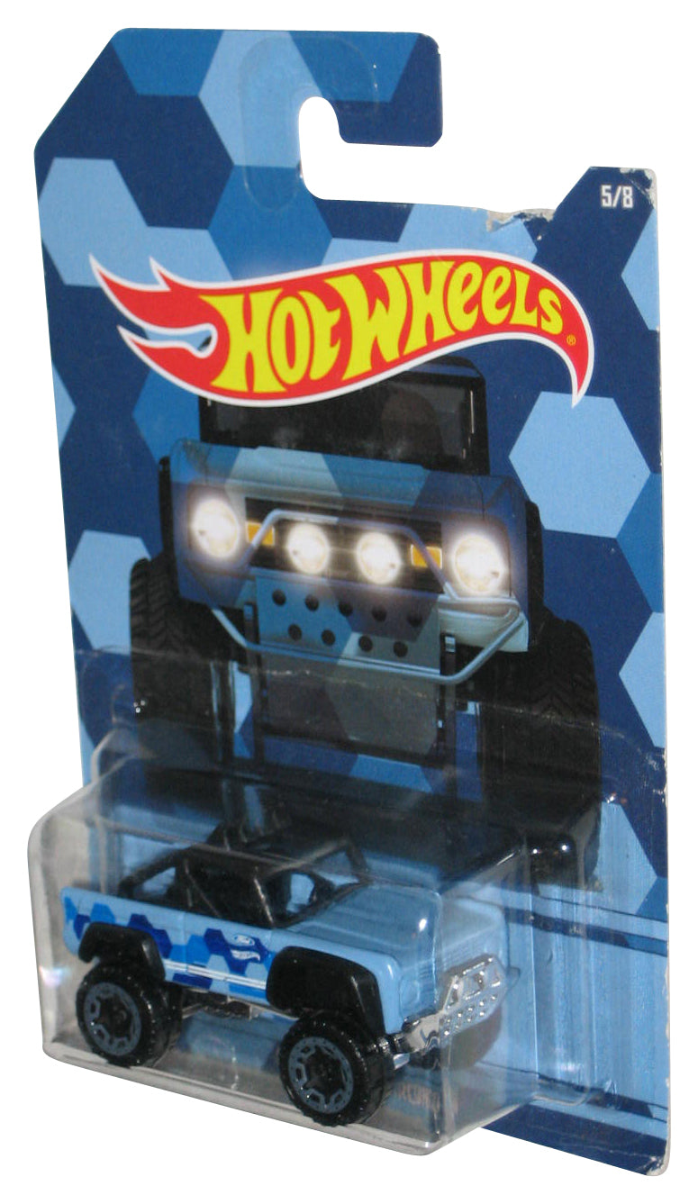 Hot Wheels Camouflage Series Blue Custom Ford Bronco (2016) Mattel Toy Car 5/8 - (Damaged Card)