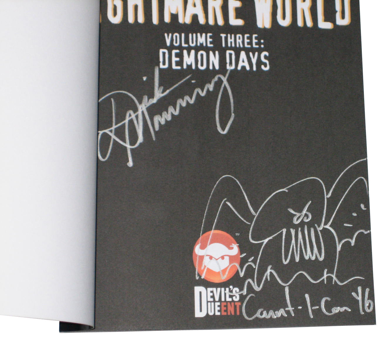 Nightmare World Vol. 3 Demon Days (2017) Paperback Book - (Signed)