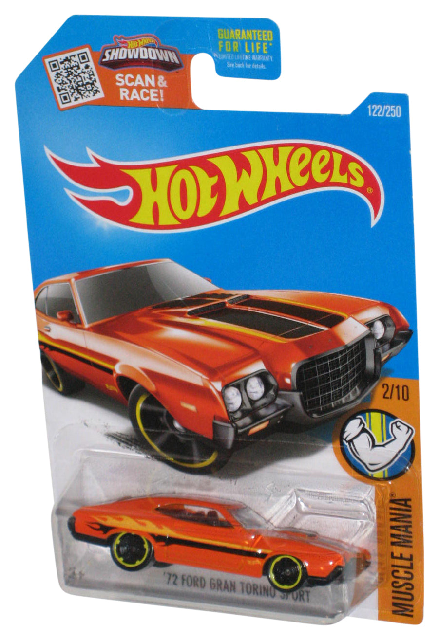 Hot Wheels Muscle Mania 2/10 (2015) Orange '72 Ford Gran Torino Sport Toy Car 122/250