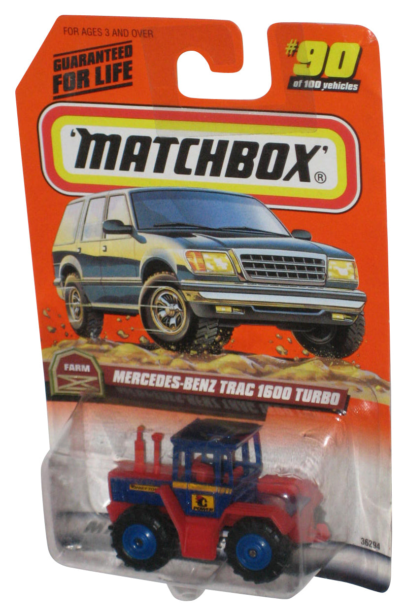 Matchbox Farm Mercedes-Benz Trac 1600 Turbo Blue & Red Toy #90/100