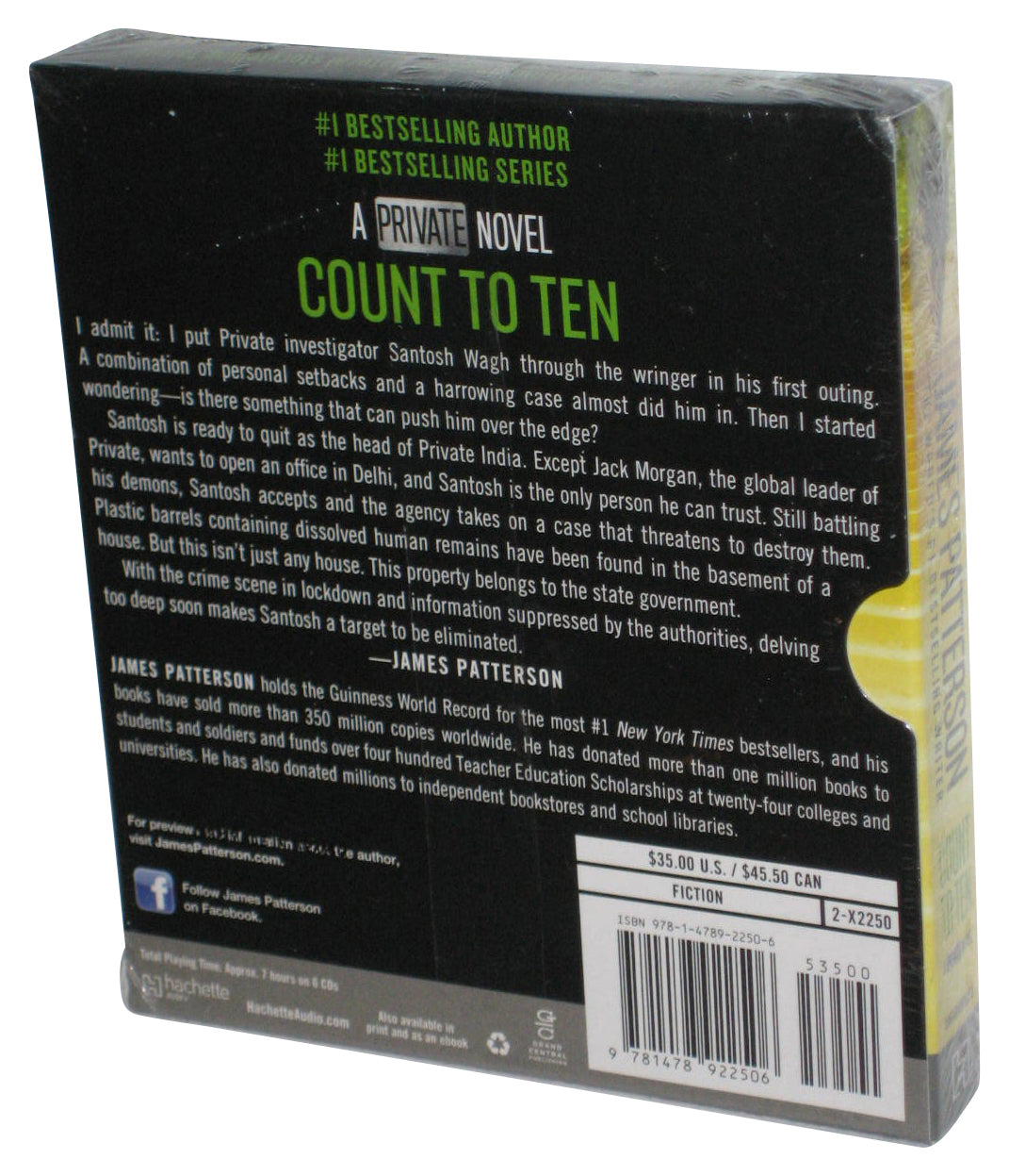 James Patterson & Ashwin Sanghi Count To Ten A Private Novel (2017) Audio CD Box Set