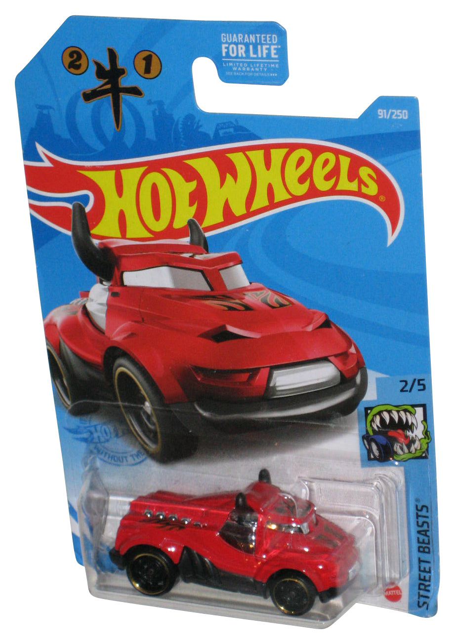 Hot Wheels Street Beasts 2/5 (2020) Red Steer Clear Toy Car 91/250