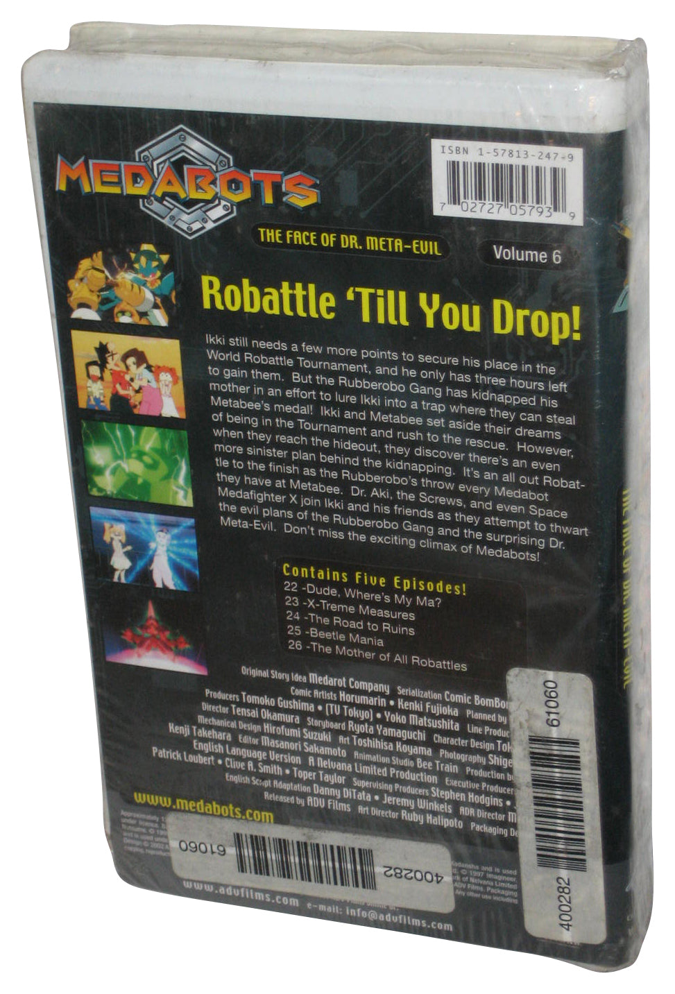 Medabots Face of Dr. Meta-Evil Vol. 6 ADV Films (2002) Animated VHS Tape