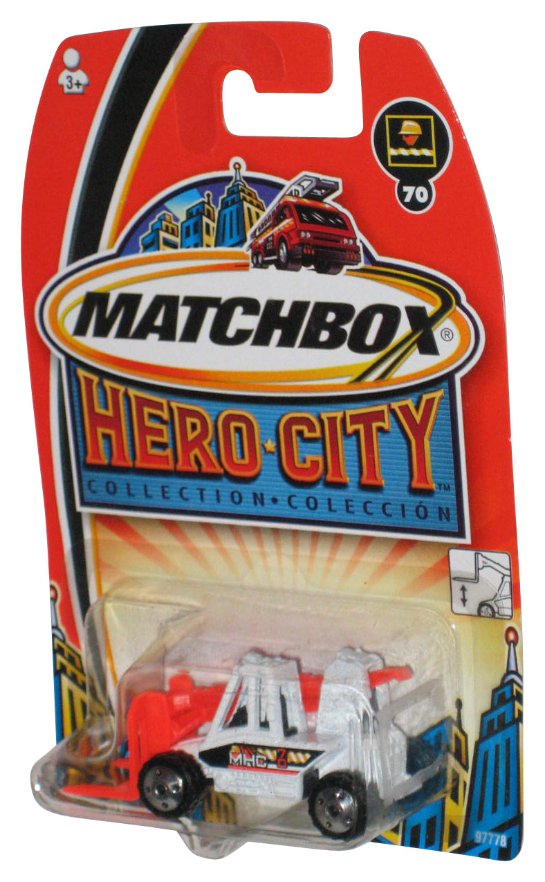 Matchbox Hero City (2003) White & Orange Forklift Construction Toy #70