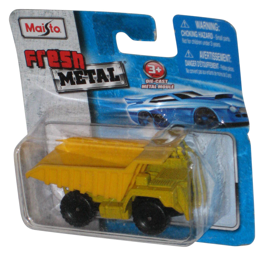 Maisto Fresh Metal (2010) Yellow Dump Truck Metal Die-Cast Toy - (Dented Plastic)