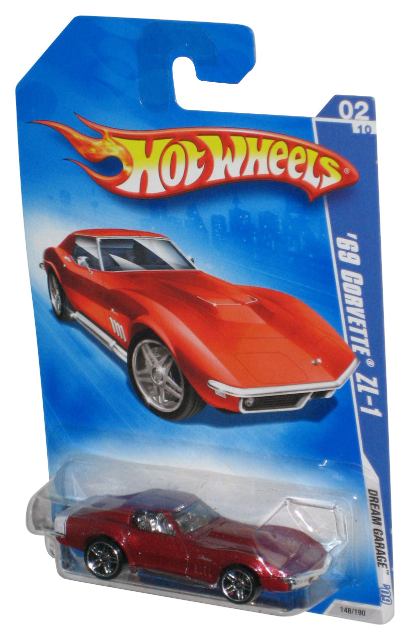 Hot Wheels Dream Garage '09 Red '69 Corvette ZL-1 Toy Car 148/190 - (Small Dent)