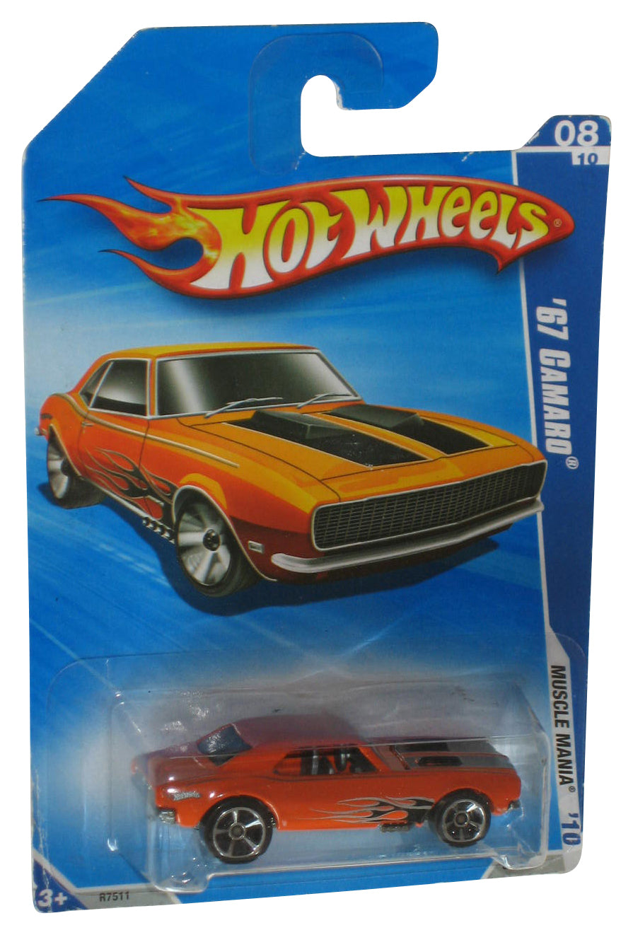 Hot Wheels Muscle Mania '10 8/10 Orange '67 Camaro Car 086/240 - (Card Wear)