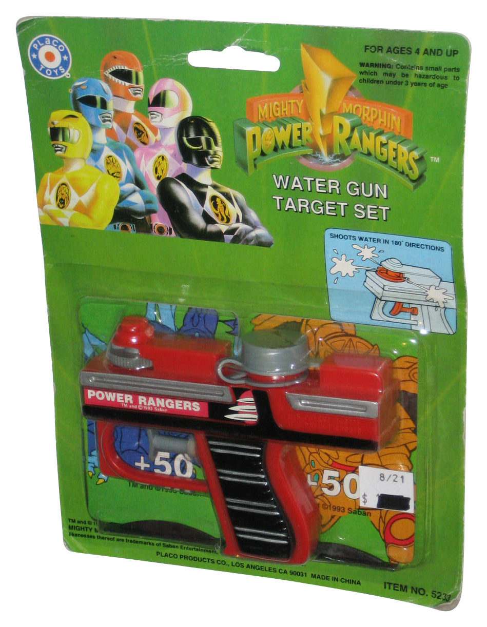 Power Rangers Saban Placo Products (1993) Red Water Gun Target Set - (Minor Wear)