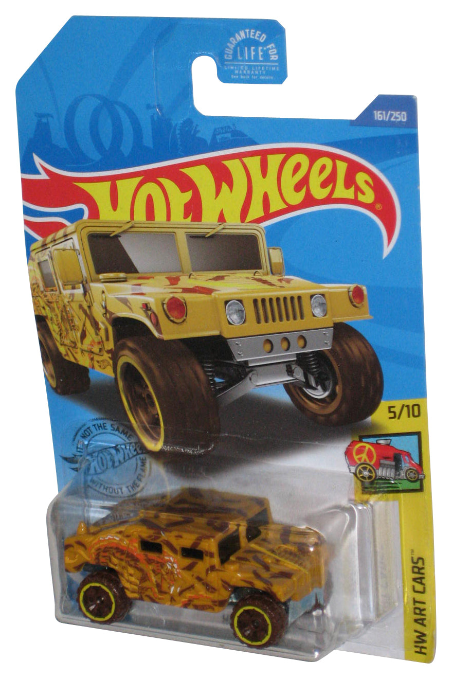 Hot Wheels HW Art 5/10 (2017) Yellow Humvee Toy Car 161/250 - (Minor Shelf Wear)