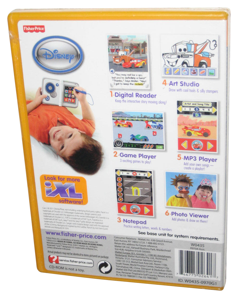 Fisher-Price iXL Learning System Software Disney Cars 2 3D Game