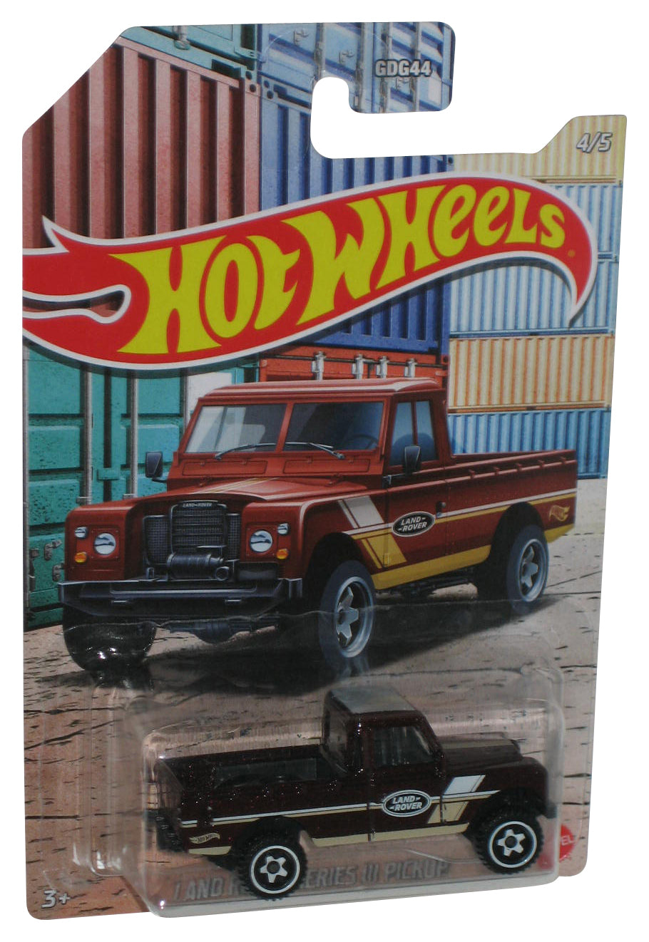 Hot Wheels Land Rover Series III Pickup (2020) Mattel Brown Toy Truck 4/5
