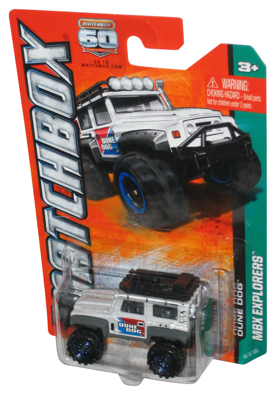 Matchbox MBX Explorers (2012) Dune Dog White Toy Car 80/120