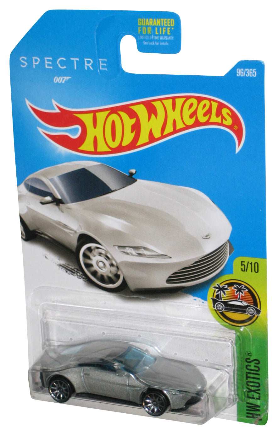 Hot Wheels HW Exotics Aston Martin DB10 (2015) Silver Spectre 007 Car 96/365 - (Damaged Packaging)
