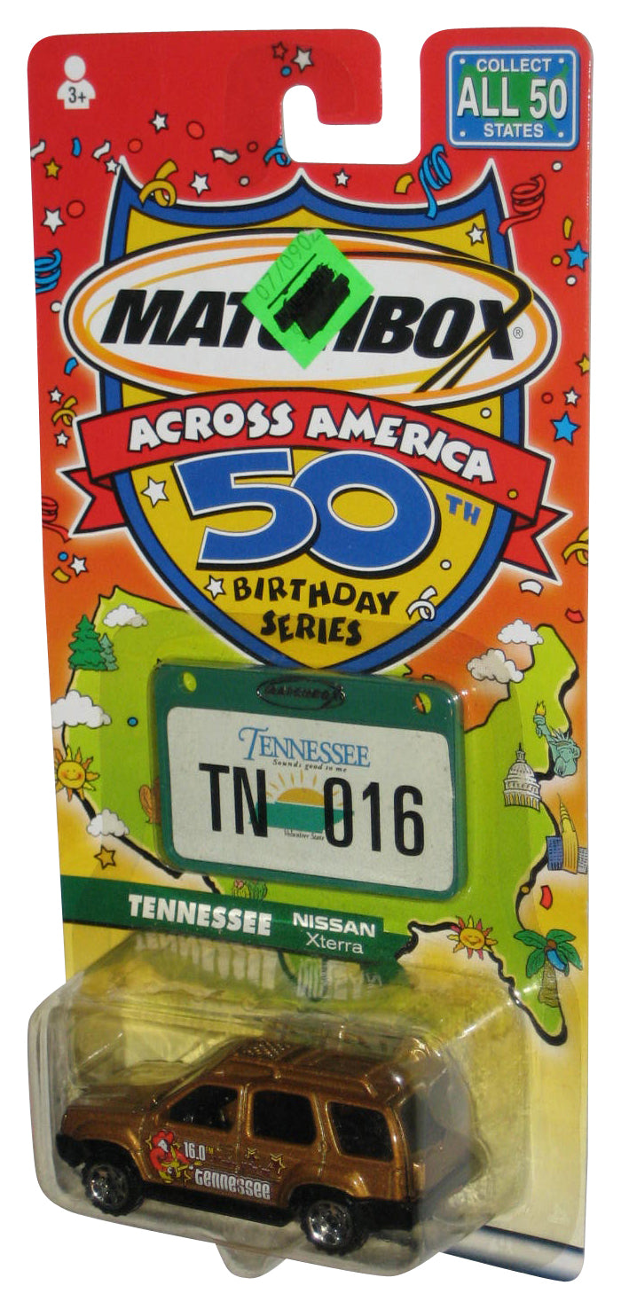Matchbox Across America 50th Birthday (2001) Tennessee Bronze Nissan Xterra Toy Car
