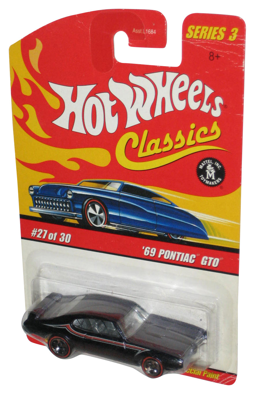 Hot Wheels Classics Series 3 (2006) Blue '69 Pontiac GTO Toy Car 27/30