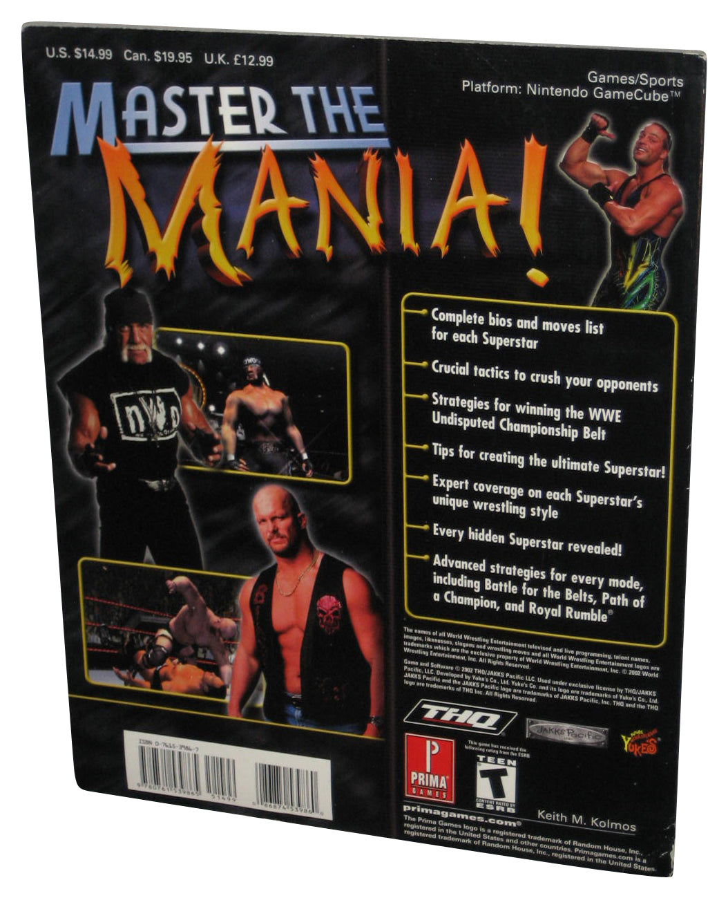 WWE Wrestlemania X8 Nintendo Gamecube Prima Official Strategy Guide Book - (Corner Wear)