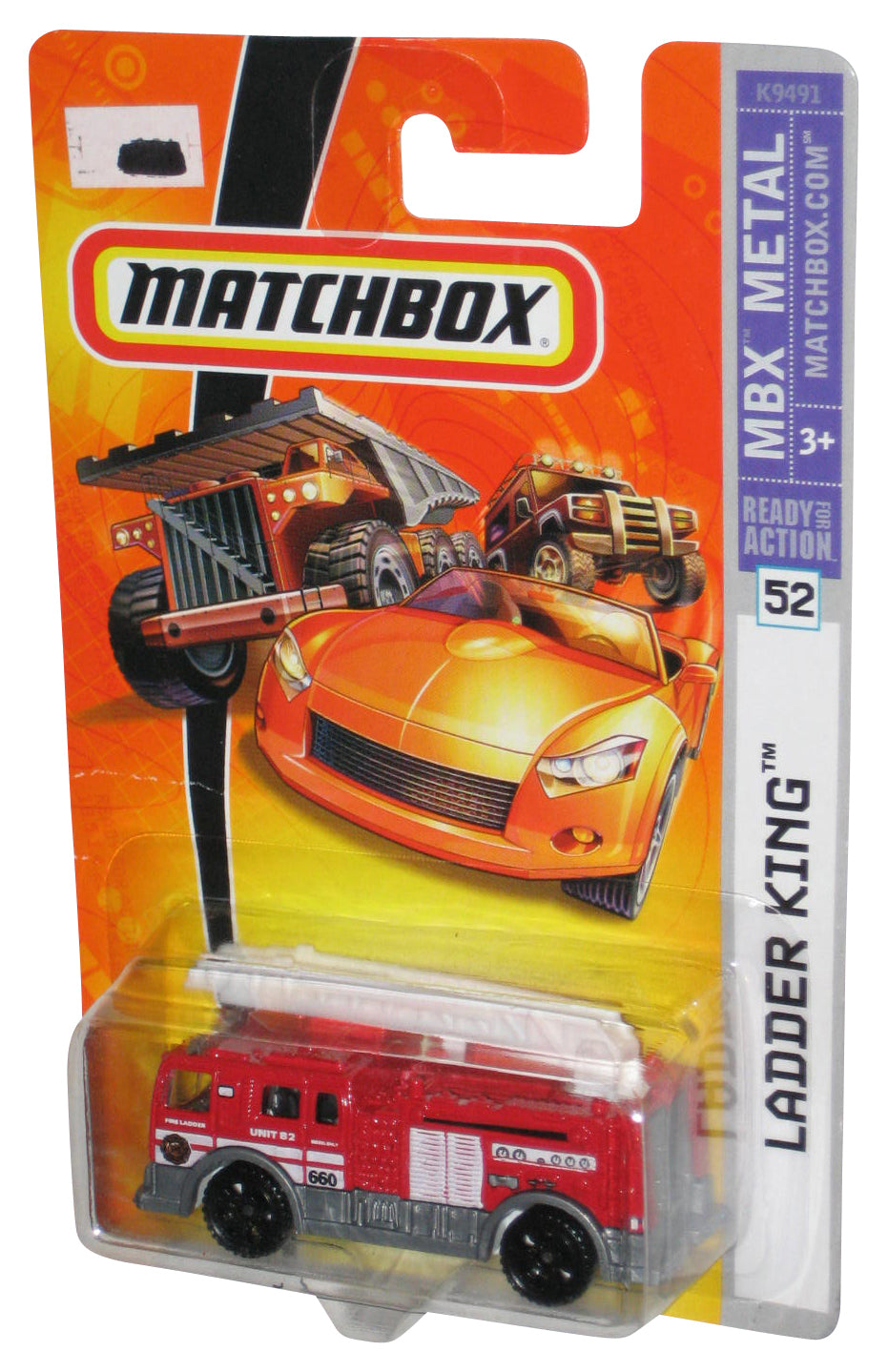 Matchbox MBX Metal (2007) Mattel Red Ladder King Toy Truck #52
