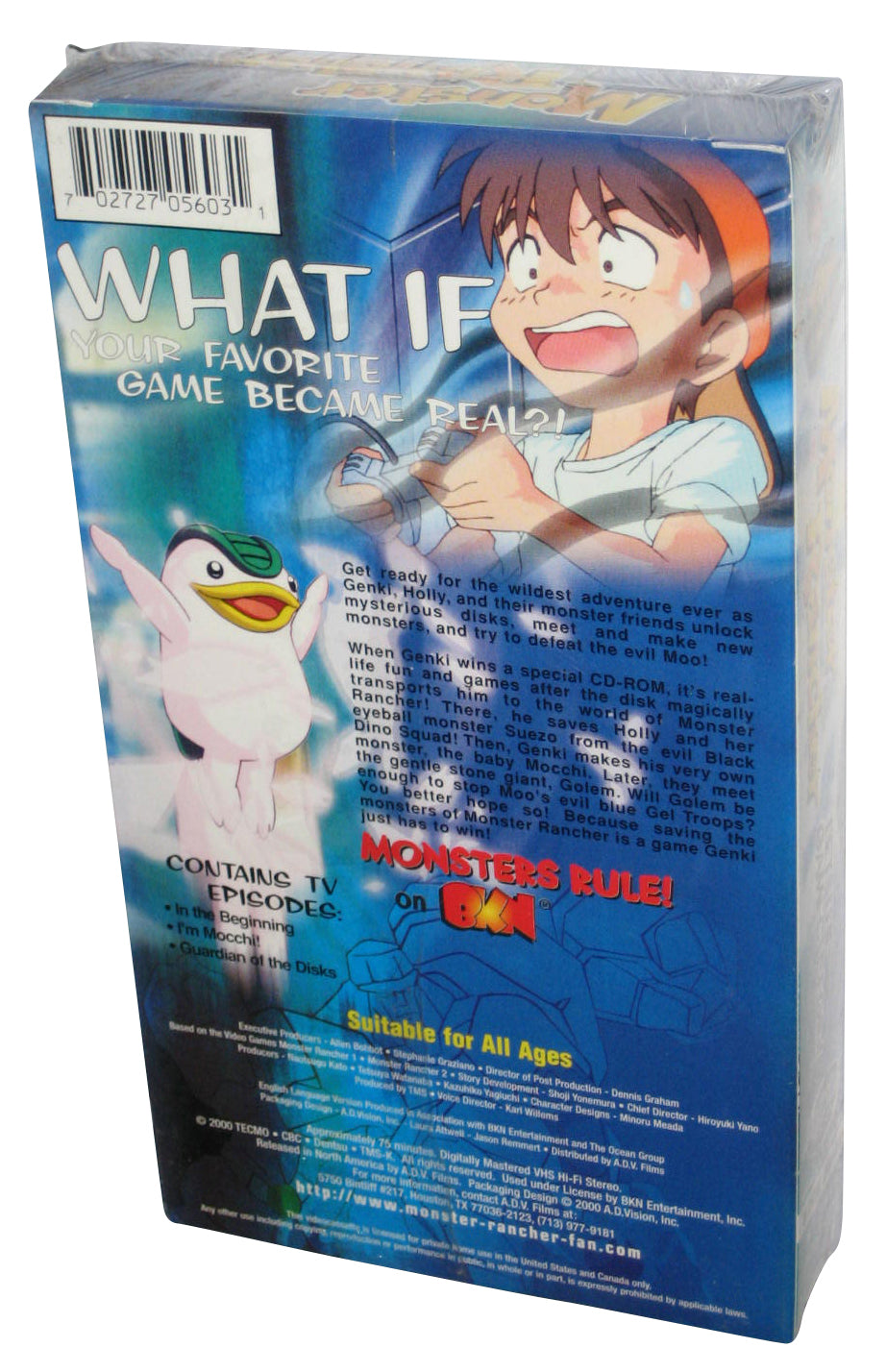 Monster Rancher Vol. 1 Let The Games Begin Adv Films Anime VHS Tape