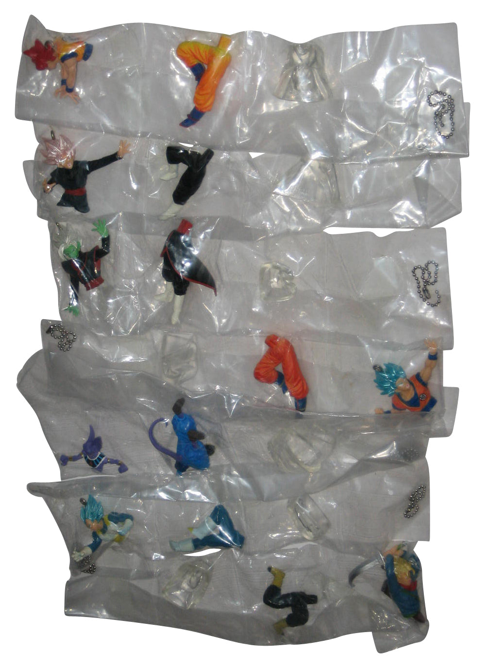Dragon Ball Z Buildable (2018) Bandai Battle Figure Keychain Lot - (7 Characters)