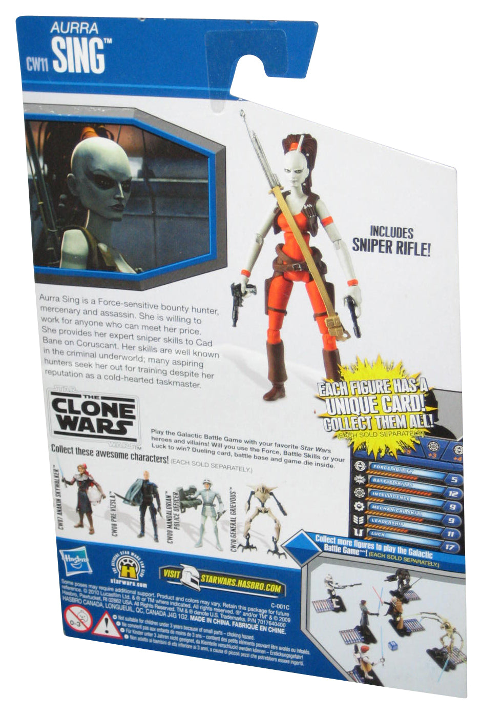 Star Wars The Clone Wars Animated (2009) Aurra Sing Action Figure CW11 - (Galactic Battle Game)