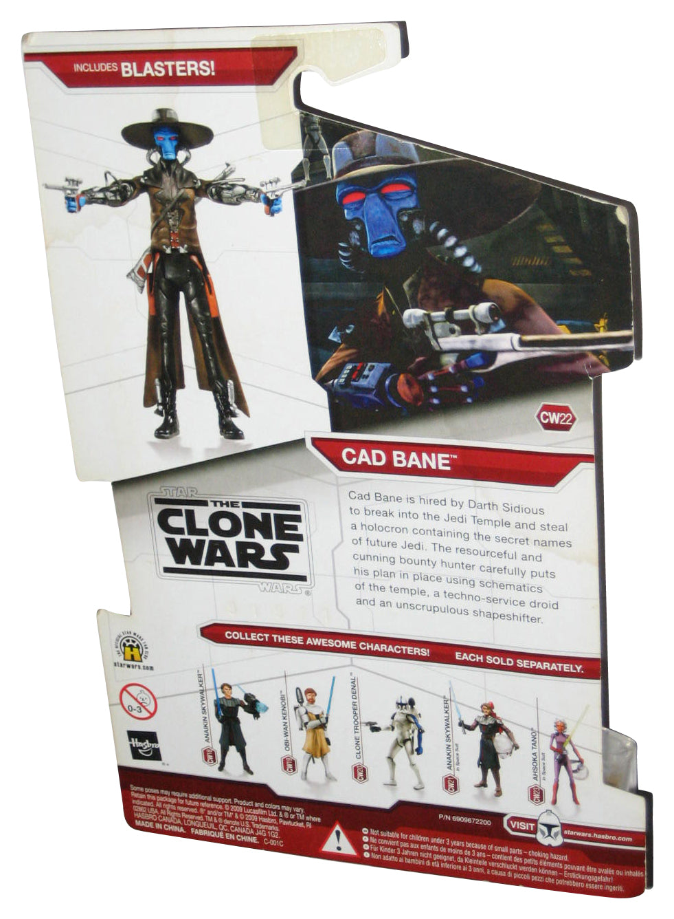 Star Wars Clone Wars Animated (2009) Cad Bane 3.75 Inch Action Figure CW22 - (Plastic Light Yellow Tint)