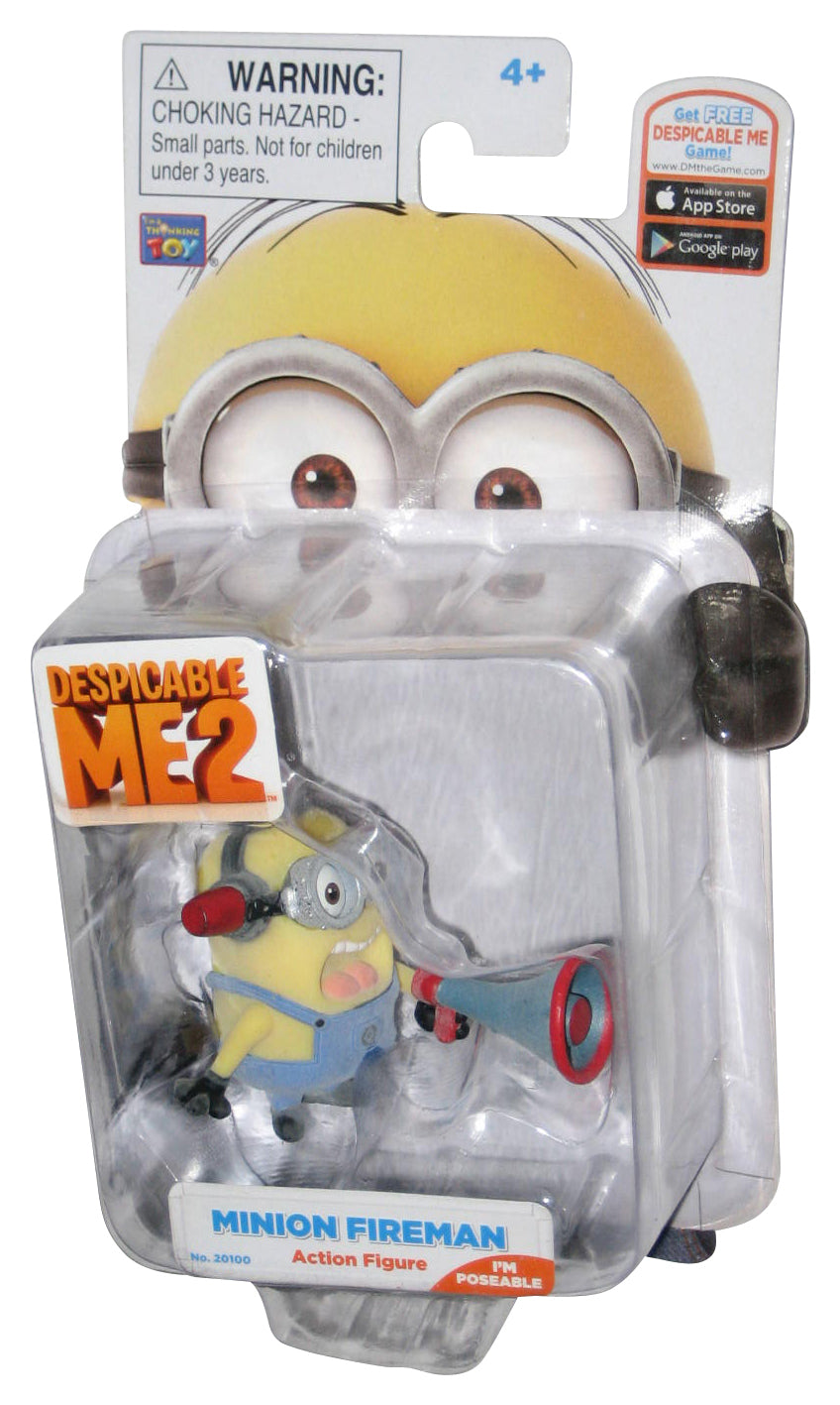 Despicable Me Minion Fireman Thinkway Toys Poseable Action Figure